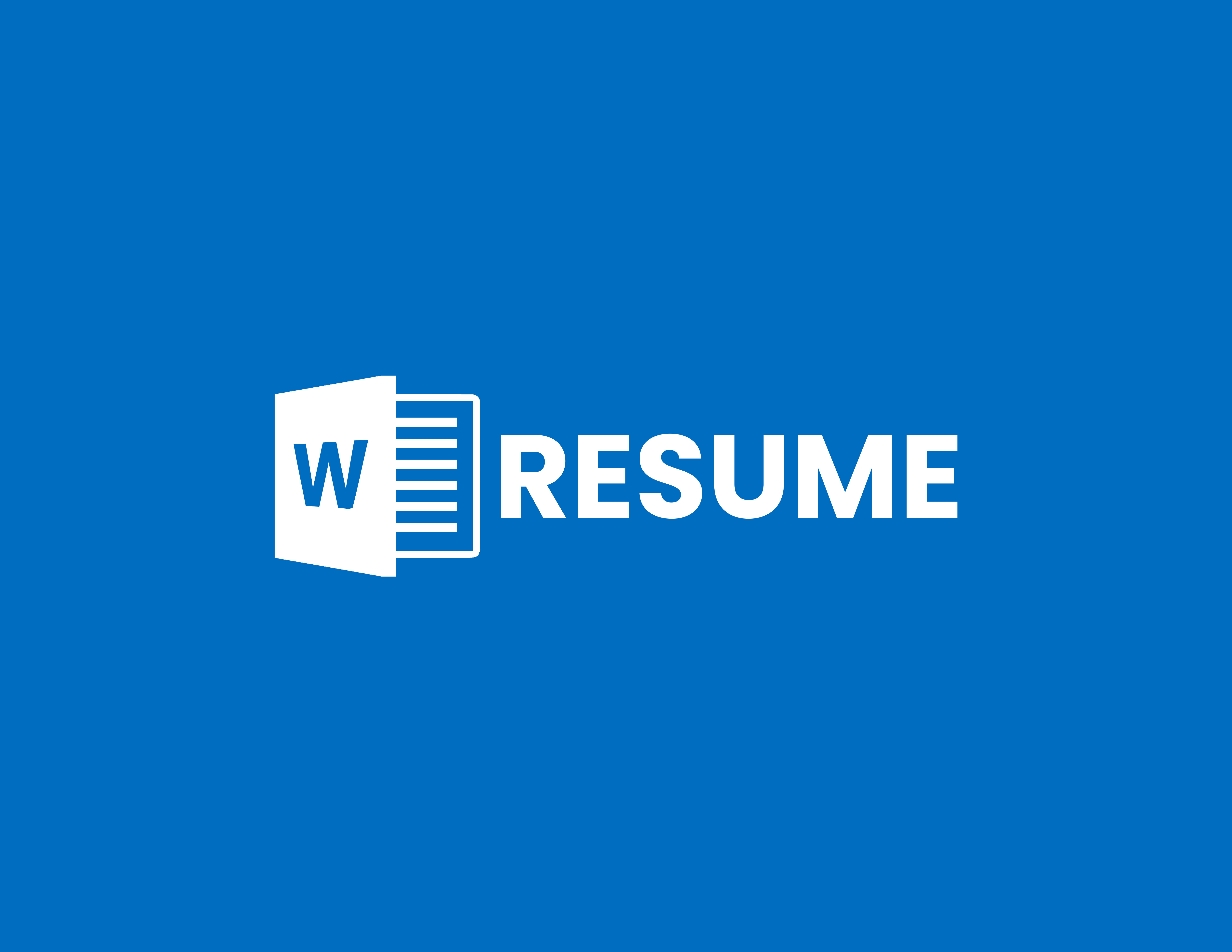 Word Resume